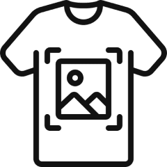 T-shirt with image placeholder icon.